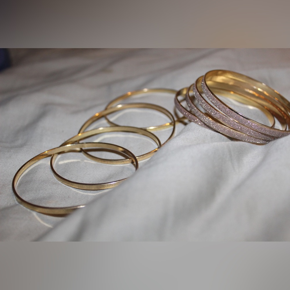 Gold bracelets bundle OS